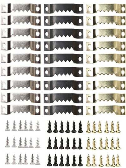 20 piezas/100 piezas/Set Ganchos de marco de fotos de estilo americano multicolor, hardware creativo de colgado de imagen de metal