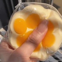 Squeeze Stress Relief Toy, Cute Flocked Cat Paw Silicone Flocked Chick Design, Random Packaging Styles - Multicolor - View 4