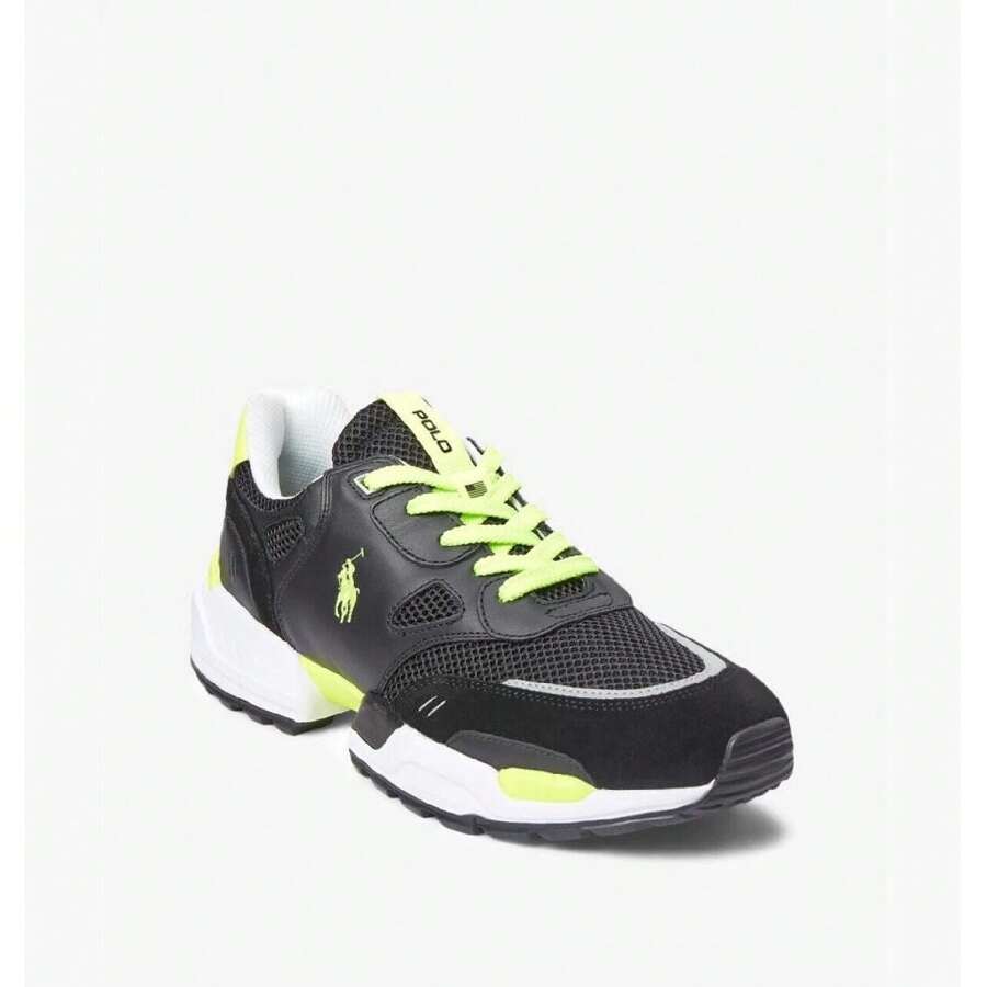 Polo Ralph Lauren 809891786005 Sneakers Men's Black Green Athletic Shoes TF1224