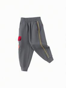 Balabala Young Girl' Fleece Joggers, Boys' & Girls' Warm Pants, 2025 Fall/Winter New Year - Medium Gray - View 4