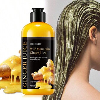 生姜护发素 -1 件 300 毫升，护发，深层滋养，强健发根，头皮护理，