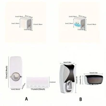 1/3 件套牙膏架，免钻壁挂式收纳夹，多用途浴室墙壁牙膏夹家居浴室装饰秋季装饰返校 - 白色 - 查看 9