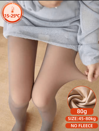 1 Pair 80g/200g/300g Autumn/Winter Minimalist Leggings Slimming Pantyhose, Thermal Tights ,Black Leggings, Women Warm Velvet Thermo Stockings , High Waist Elastic Slim Sexy Translucent Pantyhose, 80g Tights Underwear