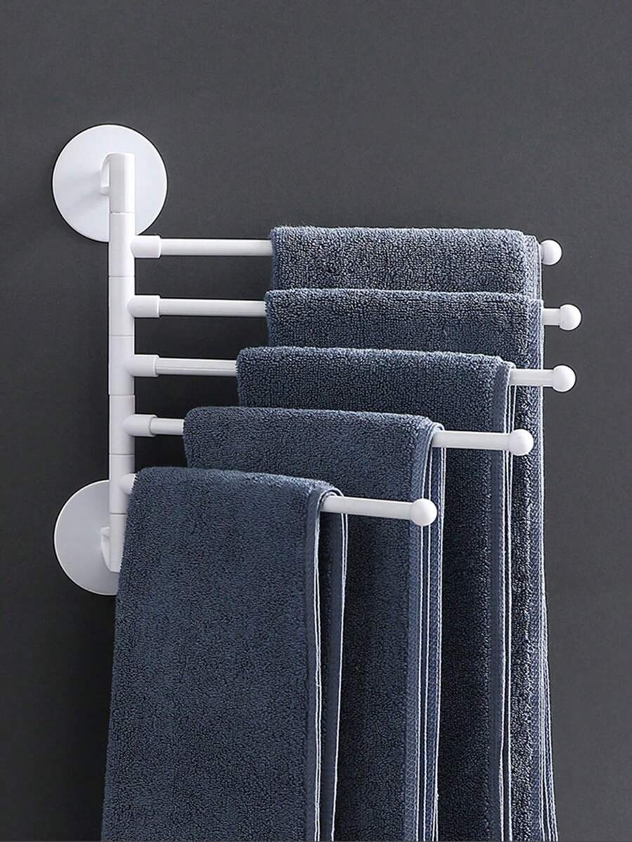 6-Tier Rotating Towel Rack, Multifunctional Bathroom Organizer Rack For Towels, Shoes, Storage - Multicolor - View 1