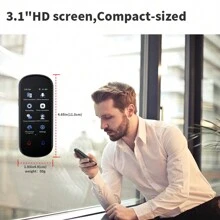 KaisoTech Taalvertalerapparaat, tweerichtings realtime spraakvertaling, ondersteuning voor 139 talen, nauwkeurige offline/opname/foto-directe vertaling met 3,1 inch HD-inch touchscreen voor reizen en sessies