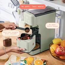 Wonderful Perfect Grind™ Programmable Single Serve Coffee Maker, White Icing By Drew Barrymore - Green - View 3