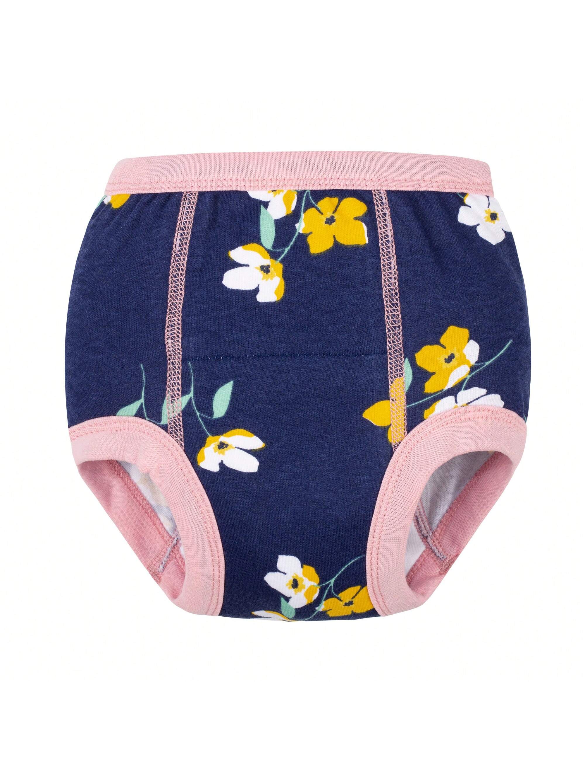 10-Pack Baby Girls' Potty Training Pants, 100% Cotton Absorbent Training Underwear For Toddlers, Soft & Comfortable, 12 Months - 5 Years