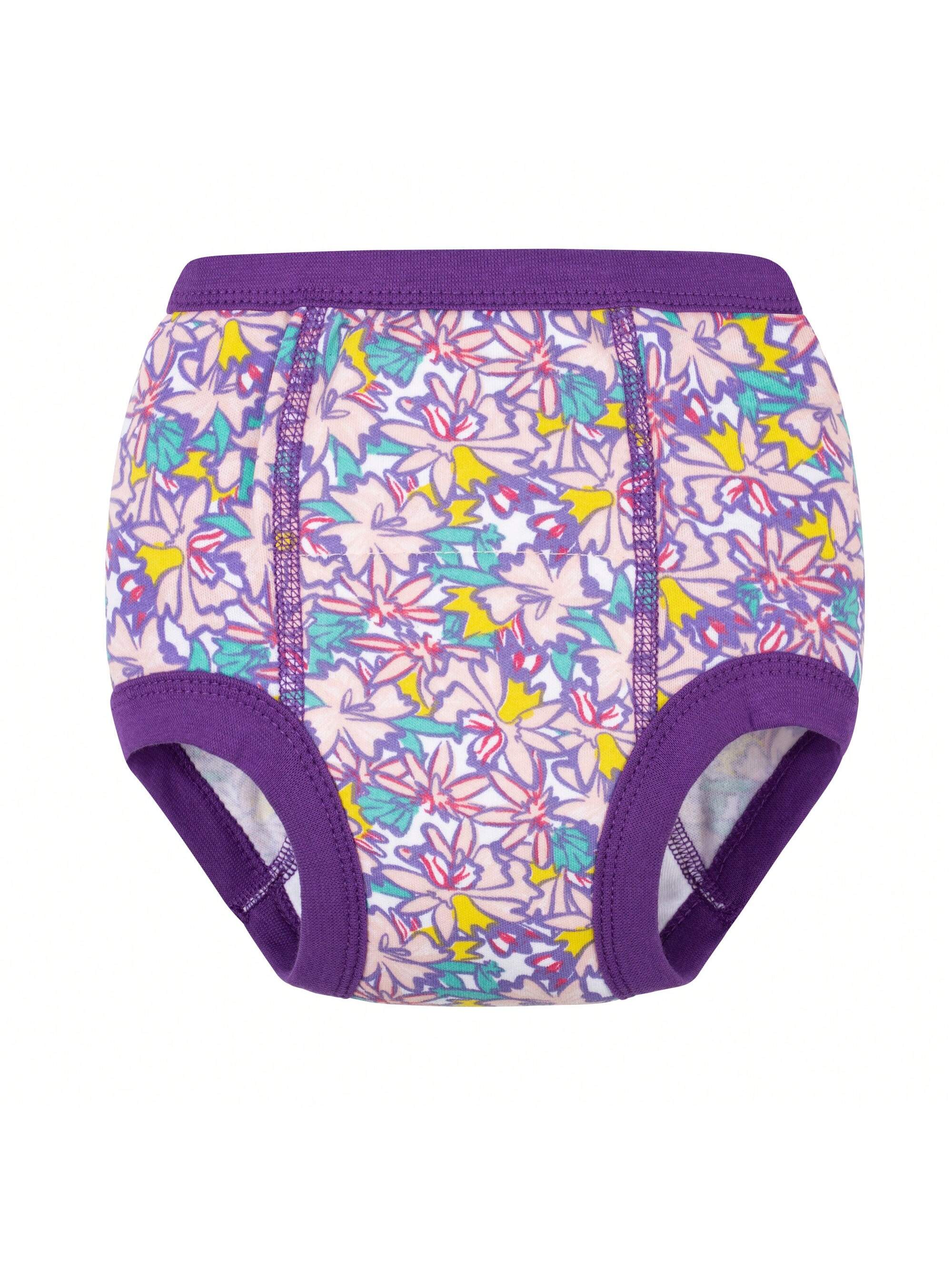 10-Pack Baby Girls' Potty Training Pants, 100% Cotton Absorbent Training Underwear For Toddlers, Soft & Comfortable, 12 Months - 5 Years