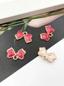10 pièces Charmes de nœud en émail, pendentifs de nœuds papillon de couleurs assorties, mini nœuds papillon mignons pour artisanat DIY, bracelets, colliers, boucles d'oreilles, accessoires de bijouterie