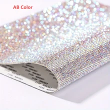 1pc Shiny Crystal Diamond Sticker, DIY Self-Adhesive Rhinestone Glitter Decorative Sticker For Car, Phone, Crafts, Size: 12*20cm And 24*20cm - S-12*20cm - View 4