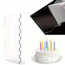 6-teiliges Acryl-Kuchenschaber-Set - Erstellen Sie auffällige Zuckergussdesigns - Professionelle Backwerkzeuge für mühelos glatte Kanten - Perfekt für Heimanwender und Bäckereien - Transparente Kämme für beeindruckende Desserts - Sechsteiliges Kuchenmesser-Set - Übersicht 4