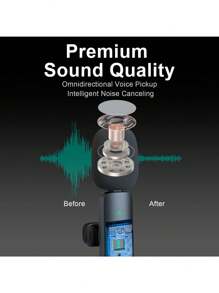 OUMINGYQ 无线领夹式麦克风，迷你麦克风，兼容多种系统，音质清晰，适用于智能手机、平板电脑和相机 | 非常适合视频采访、播客和Vlog - 領夾麥克風 - 查看 9