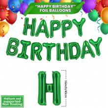 Red &Green Happy Birthday Latex Balloons - 16 Inch Happy Birthday Banner, 1000 Pcs Artificial Silk Rose Petals For Emerald Green Birthday Decorations St. Patrick's Day Decoration Wedding Party Valentine's Day Decor