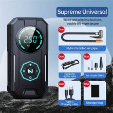 Mini Portable Digital Air Compressor - USB Rechargeable - Professional Tire Inflator, Digital Portable Air Compressor Pump - Black - View 10