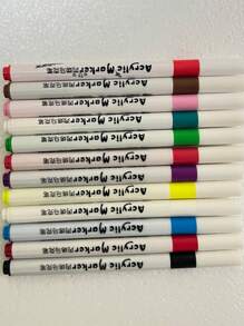 80 marcadores de pintura acrílica de colores, apropiados para pintar y crear manualidades artísticas DIY, resistentes al agua, lavables, se pueden usar en tela, vidrio, cerámica, plástico y la mayoría de las superficies (estilo aleatorio)