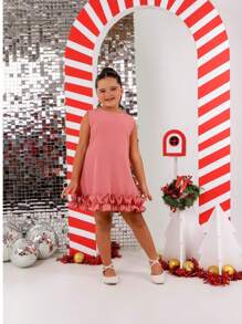 Children's White Christmas Dress For Graduation Party - Rosa vieja - Ver 4