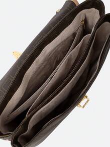 FION Bolso de hombro/axilar de mujer con cadena, bolso clásico con monograma y colgante de Corgi FAAFJGC053