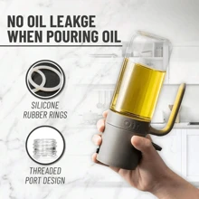 Premium Glass Oil Sprayer Bottle - 8.5oz/250ml Capacity, Easy-To-Use Mister For Cooking, Baking, Salad Making, BBQ, Air Fryer - Kitchen Essential Gadgets And Accessories For Healthy Cooking, Mess-Free Oil Dispenser, 1pc