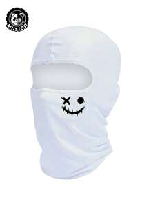 Musion 1pc Halloween Smile Face Print Ski Mask Balaclava Face Mask For Men Women UV Protection Windproof Scarf For Snowboard Motorcycle Skull Skeleton