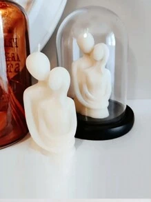 DIY 工艺品供应浪漫拥抱情侣雕塑石膏模具，3D 身体硅胶模具，用于蜡烛、蜡、礼品装饰 - 白色 - 查看 9