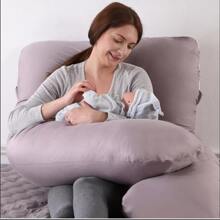 Pregnancy Pillow U Shaped Maternity Pillow Support Back Hips Legs Belly Sleeping - Purple Gray - View 5