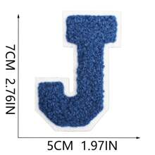 7CM, 1PC,26 PCS, Blue Patch, Black Patch ,PINK Patch ,White And Black Patch, 26 Blue English Letters A-Z, Shinier Letter Fashion Patch, DIY Sewing To Express Love, Unique Decorations For Clothing, Pants, Hats, Jeans, Wallet, Etc. - Blue - View 17