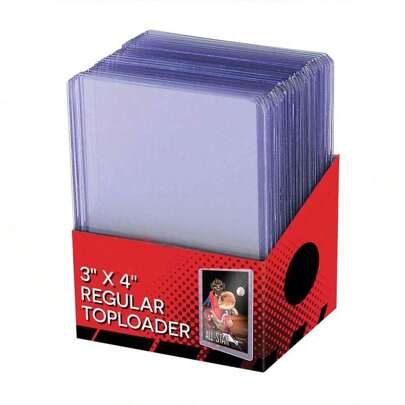 3/5/10/20/30/50 Baseball Card Holder - Made Of Hard Plastic Material, With High-Quality Card Protection Film. Suitable For Card Holders Of Trading Cards, Applicable To Sports Baseball And Football Game Cards. Christmas Style