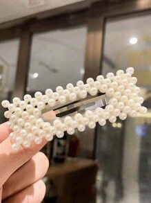 Bộ 5 kẹp tóc giả ngọc trai cho nữ, kẹp tóc mái dễ thương thời trang, thanh lịch, đa năng dùng để trang trí hàng ngày, ở nhà, ngoài trời và đi làm. Kẹp tóc càng cua, kẹp tóc cài đầu, đồ dùng học tập, phụ kiện tóc ngọc trai, phụ kiện đội đầu, ghim cài tóc. - trắng - Xem 4