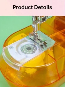 Electric Mini Sewing Machine Desktop With Pedal Home Version Portable Fully Automatic Small Transparent Shell Sewing Machine - Multicolor - View 8
