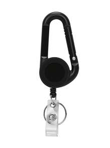 1 pièce Porte-clés plat, enrouleur rétractable avec mousqueton, boucle d'alpinisme, enrouleur rétractable avec attache, porte-badge rétractable pour infirmière, médecin, plein air. Boucle d'alpinisme télescopique facile à tirer pour sac à dos scolaire