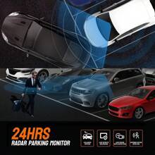 1 pièce Caméra de tableau de bord 4 canaux avant + arrière + gauche + droite avec carte mémoire 64 Go, caméra pivotante à 360°, caméra de recul, caméra de tableau de bord, enregistrement en boucle, version de nuit, capteur de gravité, écran 3 pouces - X8 avec carte 64G - Voir 8