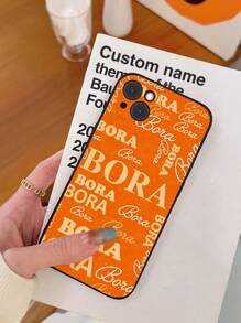 1 件时尚个性化黑色软手机壳，可定制各种生活、家庭、风景、婚礼照片 - 黑色 - 查看 5