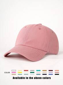 1pc Solid Color Baseball Cap, Adjustable Outdoor Sun Protection Casual Hat For Spring, Autumn, Travel, Beach, Suitable For Y2K Style Youth