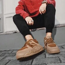 Herren Winter Lässig warm vielseitige Mode Schneestiefel, rutschfeste dicke Sohle weiche Outdoor Sportschuhe