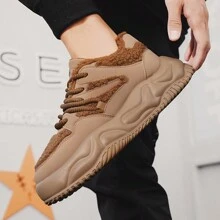 Herren Winter Lässig warm vielseitige Mode Schneestiefel, rutschfeste dicke Sohle weiche Outdoor Sportschuhe