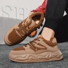 Herren Winter Lässig warm vielseitige Mode Schneestiefel, rutschfeste dicke Sohle weiche Outdoor Sportschuhe