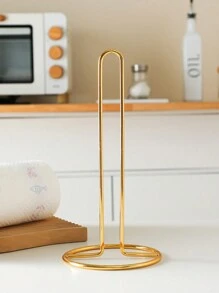 1 Giá đựng khăn giấy dọc, Giá để khăn giấy trên bàn bếp gia đình không cần đục lỗ, Tổ chức lưu trữ sáng tạo của Bắc Âu dành cho màng bọc thực phẩm, Giấy thấm dầu, Khăn lau, Đen/Vàng/Bạc - màu đen - Xem 9