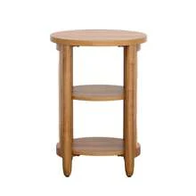 Springwood Caning Side Table, Charcoal Finish