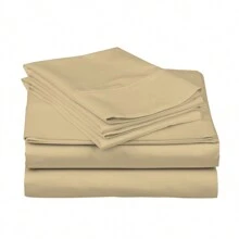 Luxurious Super Soft 4-Piece Bamboo Sheet Sets - Multiple Colors & Sizes Available - 米色 - 查看 3