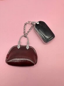 HAILIAN 极简主义女士迷你包包挂饰，精致贝壳包包钥匙扣，情侣礼物，适合送给闺蜜，多种颜色可选 - 彩色 - 查看 9