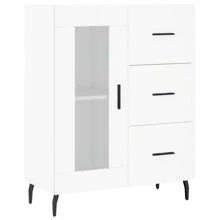 Elegant White Engineered Wood Highboard 69.80 Cm Storage Cabinet Contemporary Design - White - View 6