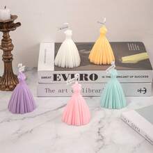 1pc, Wedding Aromatherapy Candles, Creative Styling, Evening Dress Dresses, Wedding Candle Decorations, Home Decorations, Souvenirs, Valentine's Day,Holiday Gifts