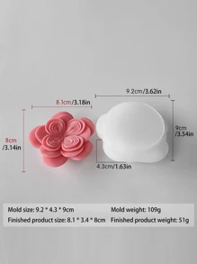 Molde de silicona con forma de flor para hacer manualmente jabones, velas y decoración, herramienta de manualidades