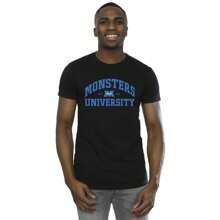 Disney Heren Monsters University Logo T-shirt (zwart)
