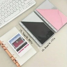 5pcs Loose Leaf Binder Sleeves, A5/A6/A7 Size Document Organizer Bags, Durable PP Receipt & Coin Storage Pockets, Monthly & Yearly Planner Bags,School Supplies,Back To School