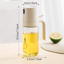 Premium Glass Oil Sprayer Bottle - 8.5oz/250ml Capacity, Easy-To-Use Mister For Cooking, Baking, Salad Making, BBQ, Air Fryer - Kitchen Essential Gadgets And Accessories For Healthy Cooking, Mess-Free Oil Dispenser, 1pc