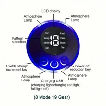 Nuevo parche de masaje con pantalla LCD, masajeador de cuello EMS, dispositivo de masaje eléctrico para cuello y espalda, estimulador muscular de pulso de 8 modos, portátil, capacidad de batería: 150mAh