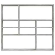 Concrete Grey Wall Shelf Engineered Wood 96x78 Cm Modern Storage Solution Stylish Home Decor - Grey - View 3