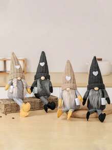 1 件可爱咖啡侏儒毛绒公仔 - 万圣节装饰品、圣诞树装饰品 - 彩色 - 查看 5