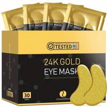 Snail Mucin Peptide Under Eye Cream+100pcs Under Eye Patches - 24k Gold Plated Eye Mask- Puffy Eyes & Dark Circles, Under Eye Bags, Eye Skin Care Pads With Collagen, Hyaluronic Acid - 彩色 - 查看 2